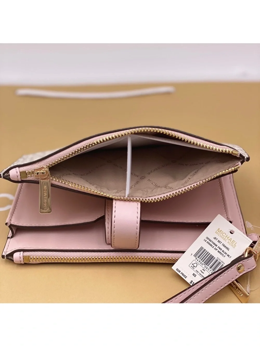 Michael Kors Double Zip Wallet Wristlet